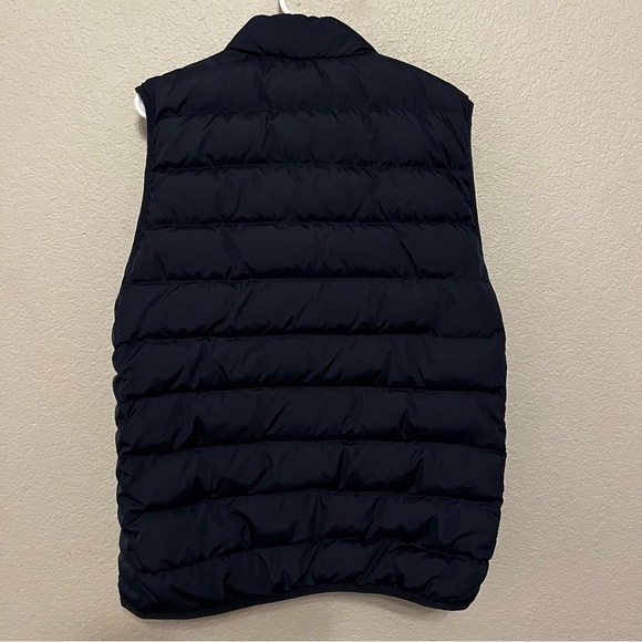 Lands' End Navy Blue Puffer Vest Men's Size Large 42-44 with pockets - Picture 7 of 12